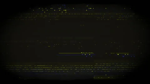 Digital Noise Screen Glitch Flickering Scrtach Vignette Abstract Background Video stock 111956797