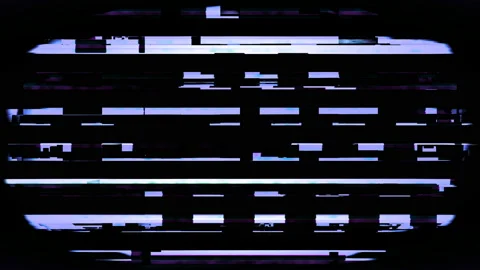 Digital Noise Screen Glitch Flickering Scrtach Vignette Abstract Background Video stock 112337995