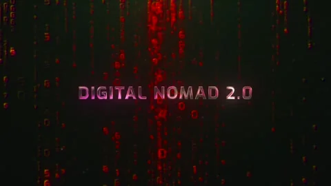 Digital Nomad 2.0 Digital Hacker Program Coding  Futuristic Hacking Codes Stock Footage 317051442
