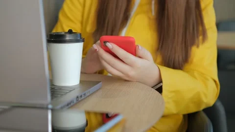Digital Nomad Vibes: Cafe Chronicles of a Social Media Maven. A young freelance Видео 255110220