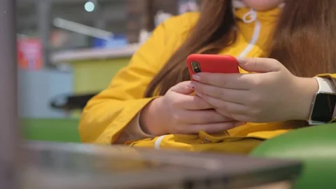 Digital Nomad Vibes: Cafe Chronicles of a Social Media Maven. A young freelance Stock Footage 255224357