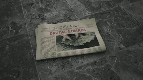 Digital Nomads NEWSPAPER Stock Footage 343463735