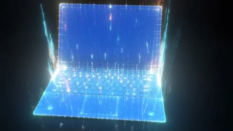 The Digital notebook Hologram v1 Stock Footage 145151310