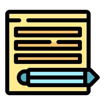 Digital notepad and pencil for taking notes and writing Stock Illustration