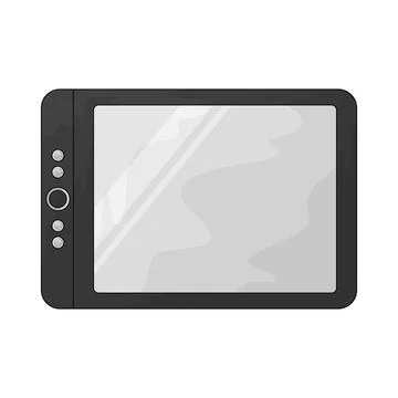 Digital notepad illustration Stock Illustration