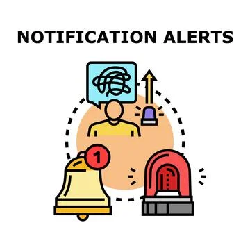 Digital notification alerts and urgent message communication Stock Illustration