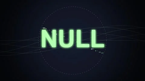 Digital NULL Text Glowing Green on Dark Futuristic Network Background Stock Footage 348421582