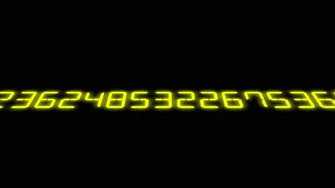 Digital number 1 line random number 7 se... | Stock Video | Pond5