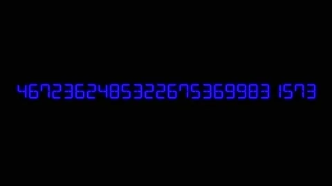 Digital number 1 line random number 7 se... | Stock Video | Pond5