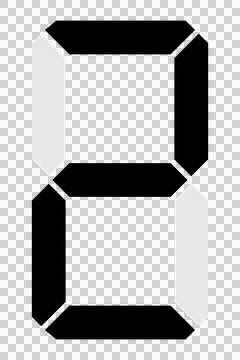 Digital number 2 (black and gray) Stock Illustration