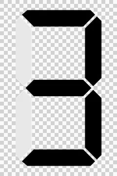 Digital number 3 (black and gray) Stock Illustration