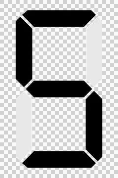Digital number 5 (black and gray) Stock Illustration