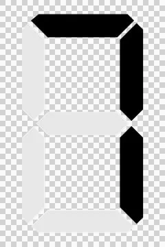 Digital number 7 (black and gray) Иллюстрация