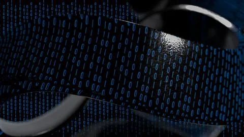 The Digital Number for Abstract Background 3D Rendering.. Foto stock