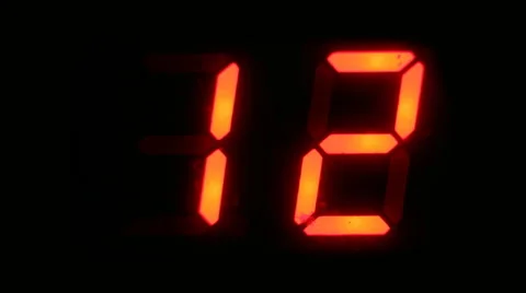 Digital number clock sequence Stock Footage 1005511