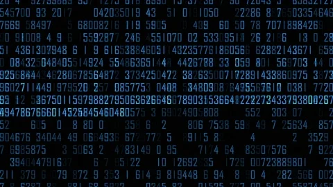 Digital number code - Technology background - code background Stock Footage 155438910