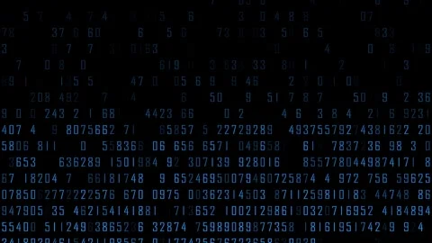 Digital number codes on screen - Technology background Stock Footage 312473346