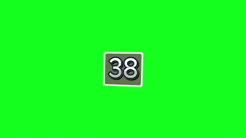 Digital number counter animation up to 100 on green screen Stock Footage 344405032