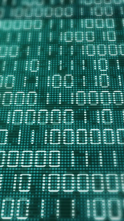 Digital number green background. Binary code animation. Vertical video. Stock Footage 273822156
