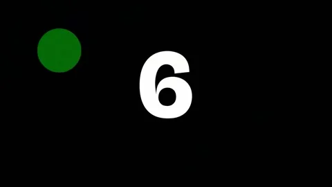 Digital number nine on black screen abstract visual countdown Stock Footage 342094583