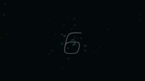 Digital number nine on black screen for mathematical concept graphics Stock Footage 342205315