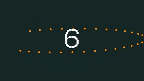 Digital Number Nine Countdown Timer Background Loop for Motion Graphics Stock Footage 342092442