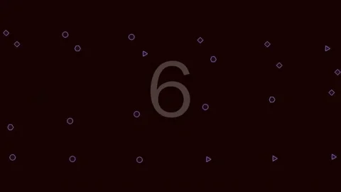 Digital number nine displayed on a minimalist black screen, abstract concep.. Stock Footage 342205312