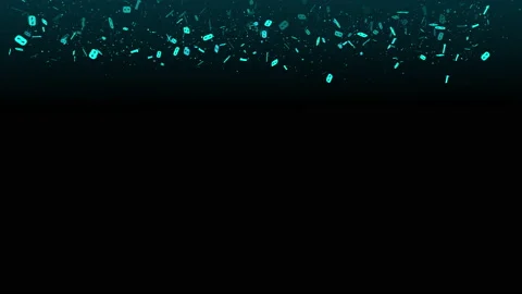 Digital Number Technology 4K Motion Computing Falling To The Ground. Stock Footage 134433906