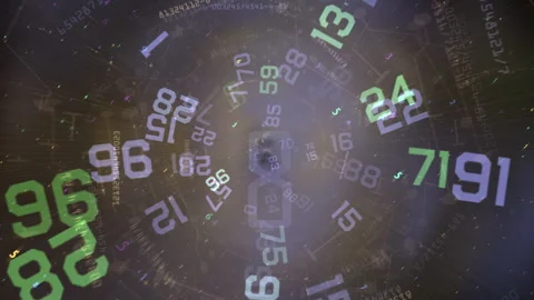 Digital Number Vortex Background Representing Data, Time and Technology Stock Footage 336792168