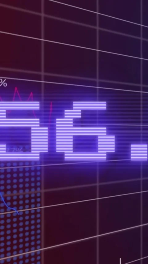 Digital numbers and fluctuating graphs, financial data analysis animation Stock Footage 342954374