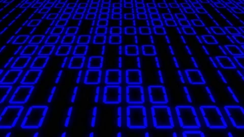Digital numbers binary random numbers 7 ... | Stock Video | Pond5