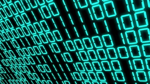 Digital numbers binary random numbers 7 segments background motion graphics Stock Footage 162112476