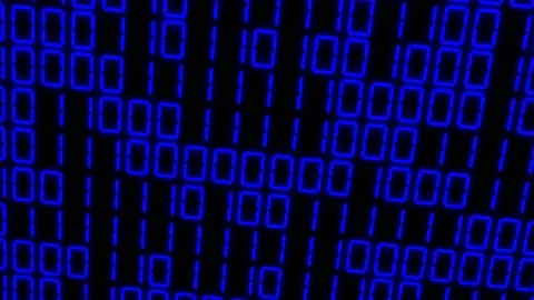 Digital numbers binary random numbers 7 ... | Stock Video | Pond5