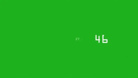 Digital numbers from center motion graphics with green screen background Stock Footage 232477563