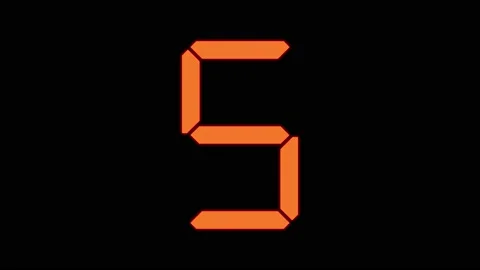 Digital numbers clock countdown timer an... | Stock Video | Pond5