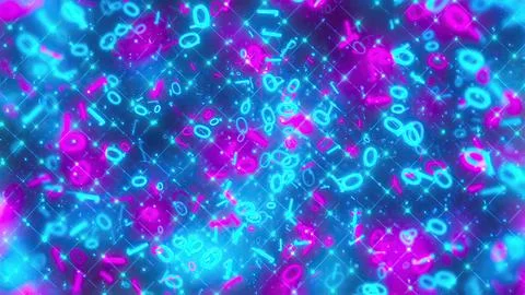 Digital numbers with digital background Illustrazione stock