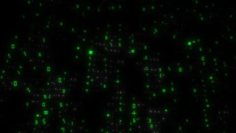 Digital Numbers Field Stock Footage 261707958