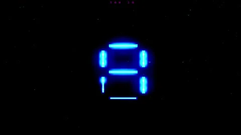 Digital numbers glowing blue on black background with subtle film grain and.. Stock Footage 346973056