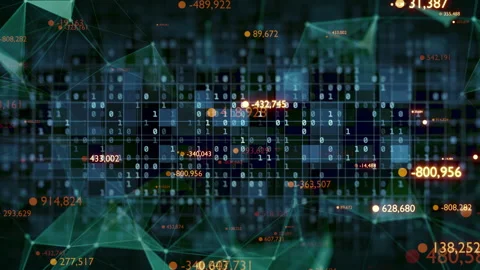 Digital numbers information technology background animation Stock Footage 204969084