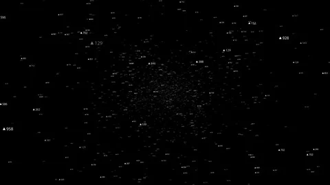 Digital Numbers Intro PNG alpha. Stock Footage 80386041