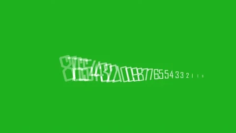 Digital numbers line motion graphics with green screen background Stock Footage 234293594