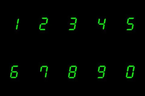 Digital numbers Stock Photos