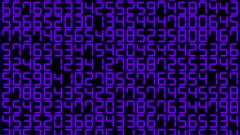 Digital numbers random numbers 7 segment... | Stock Video | Pond5