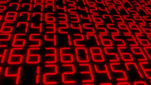 Digital numbers random numbers 7 segment... | Stock Video | Pond5