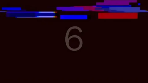Digital numeral nine on black background for countdown timer, graphic design Stock Footage 342205316