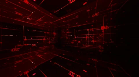 Digital numeric countdown wall 12 Stock Footage