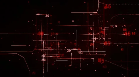 Digital numeric countdown wall 4 Stock Footage 10788157