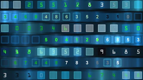 Digital Numeric Display Green LED Lighting Stock-Footage 309106578