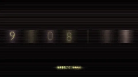 Digital Numeric Sequence Display With Unique Retro Aesthetic Background Stock Footage 300367147