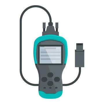 Digital obd car diagnostic tool isolated on white Stockillustratie